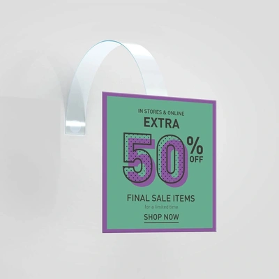 Shelf Wobbler - 75mm Square